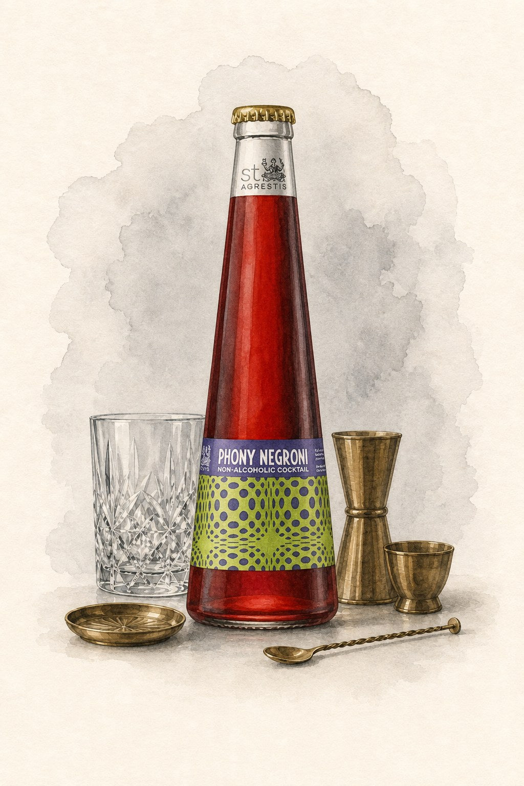 St Agrestis Phony Negroni Non-Alcoholic Cocktail
