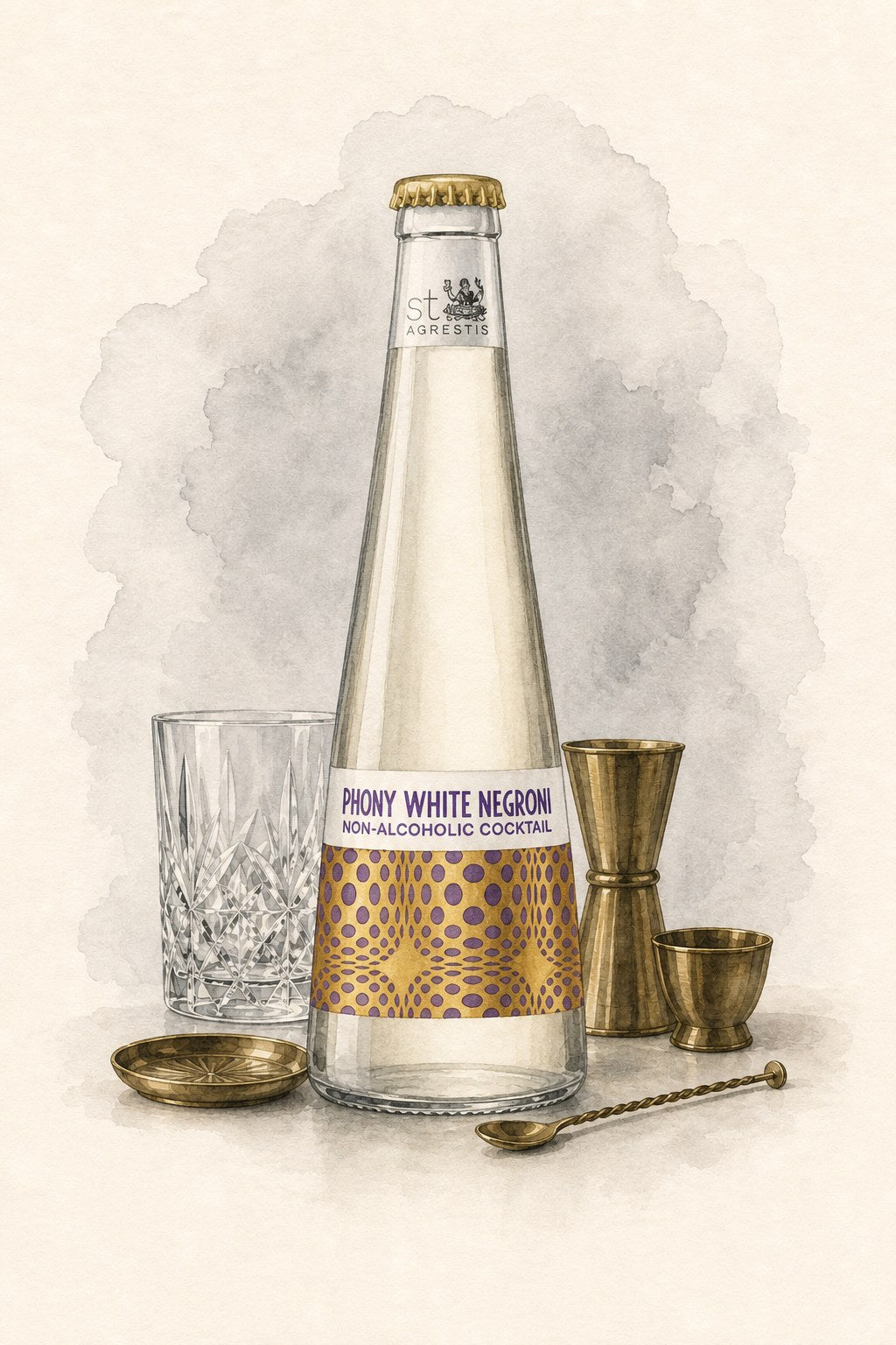 St Agrestis Phony White Negroni Non-Alcoholic Cocktail